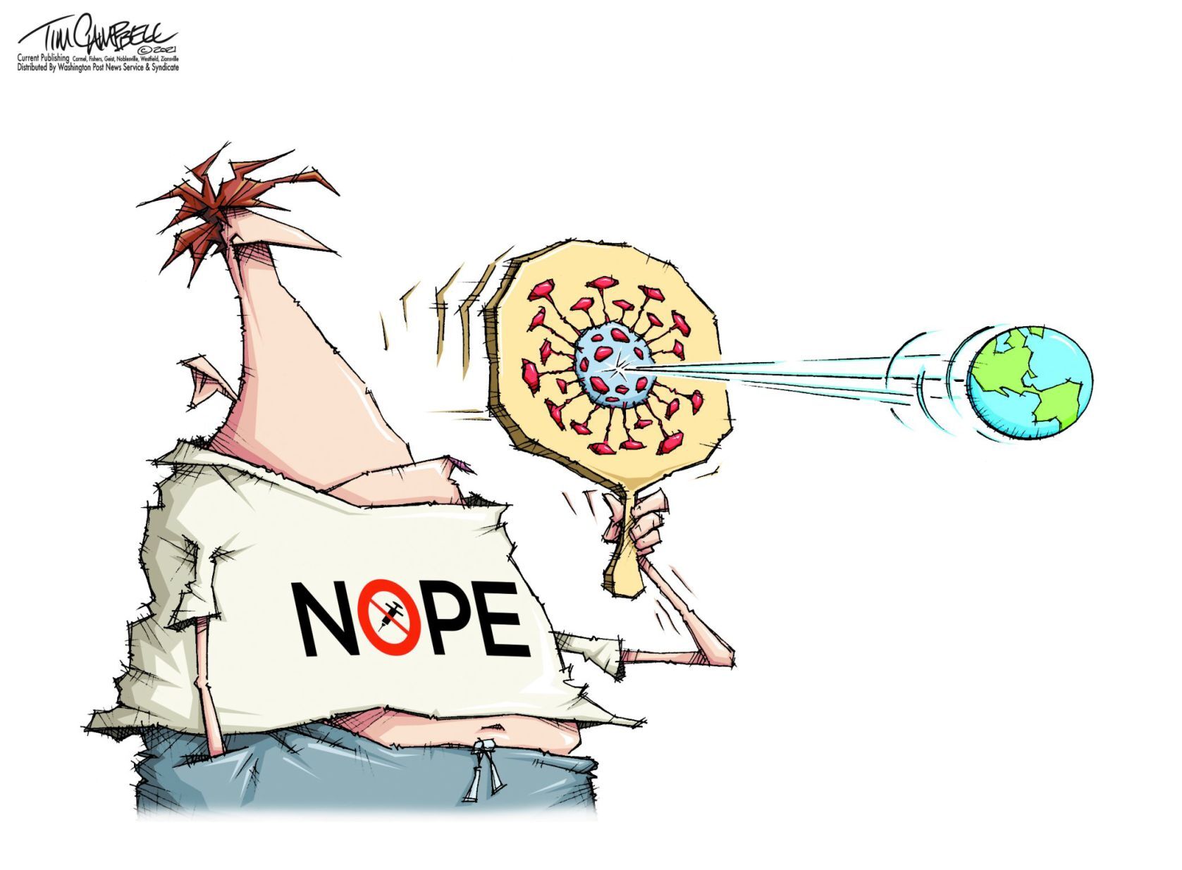Tim Campbell cartoon
